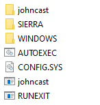 Contents of the dosbox folder in the File Explorer
