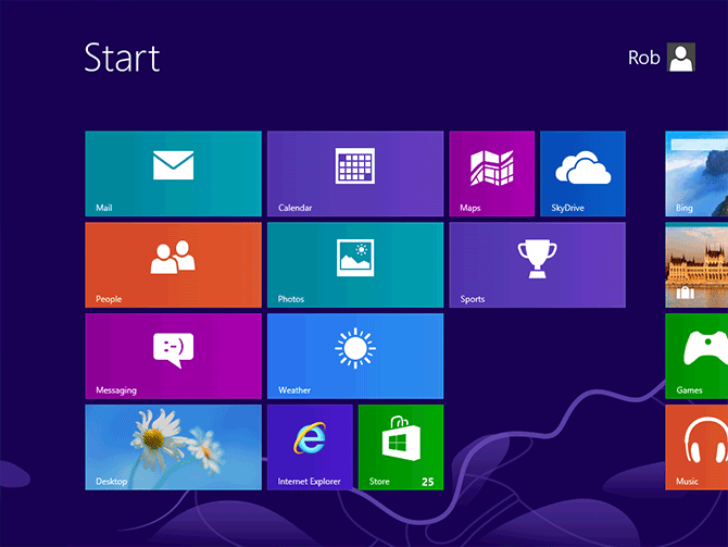 Windows 8 Start screen