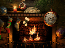 Screenshot of Fireside Christmas 3D