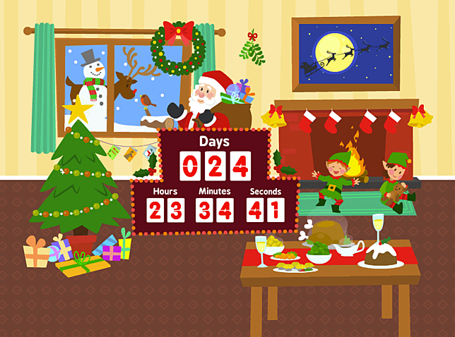 Counts down the days until Christmas.