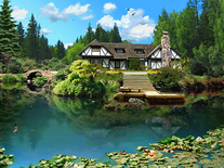 Screenshot of 3D Lake Cabin
