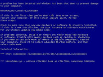 Screenshot of Blue Screen of Death
