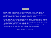 Screenshot of BSOD Parody