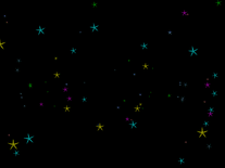 Night Time Sky Golden Glitter Stars Good Night Vector Illustration