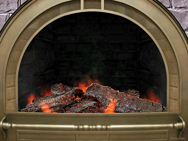 cozy fireplace screensaver