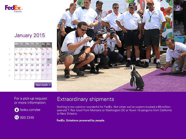 FedEx Calendar 2015 Screensaver for Windows, Mac - Screensavers Planet