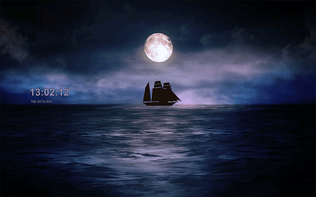 Amazing Screensavers for Windows 10 8 moonlit ship 1