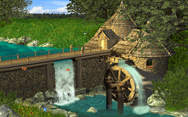 Amazing Screensavers for Windows 10 15 watermill by waterfall 1