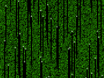 the matrix screensaver green blue purple