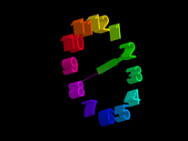 Screenshot of Rainbow Clock