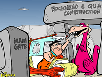 Flintstones construction shop